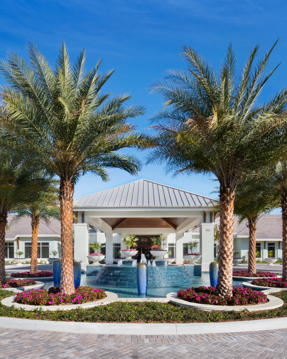 Exterior photo of Bentley Village entrance.